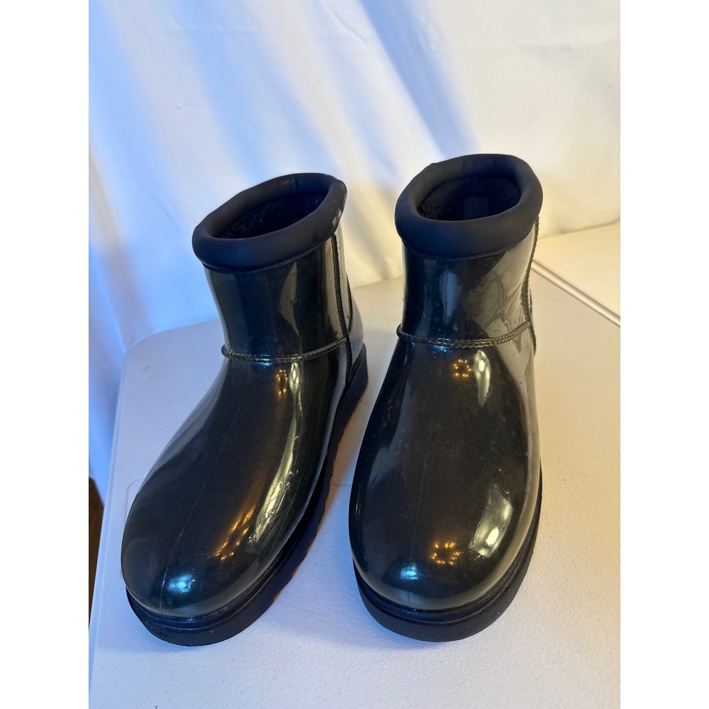 Koolaburra by UGG Shazi Mini Black Translucent Waterproof Rain Boots Womens 11